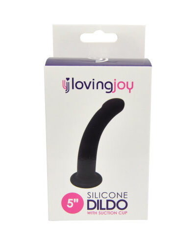 N10885 loving joy curved 5 inch silicone dildo with suction cup PKG 3