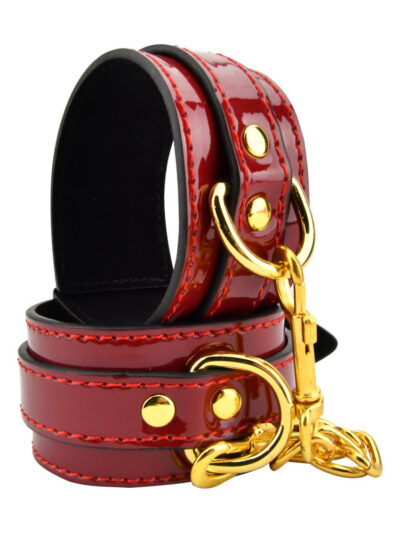 Bound to Please Red Wrist Cuffs