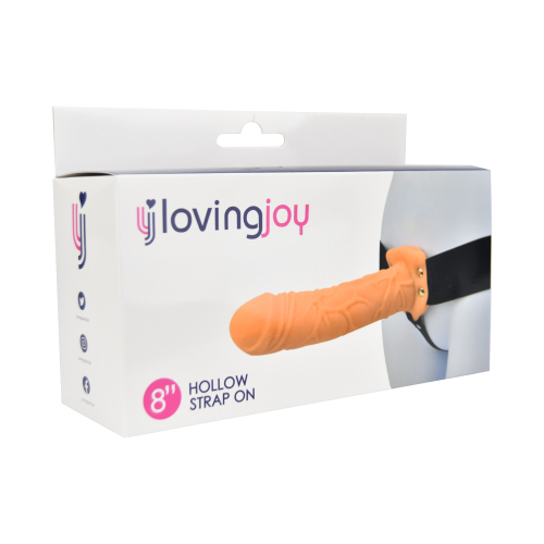 Loving Joy 8 Inch Hollow Strap On Vanilla 5 Loving Joy 8 Inch Hollow Strap On Vanilla - Image 5