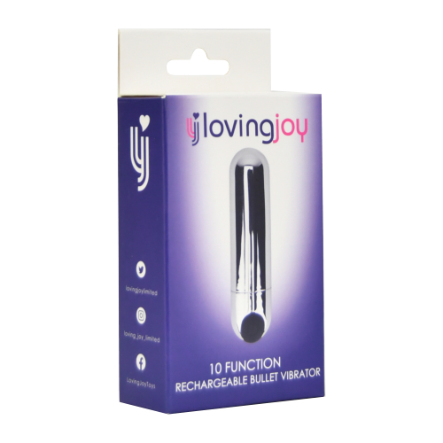 Loving Joy 10 Function Rechargeable Bullet Vibrator Silver 3 Loving Joy 10 Function Rechargeable Bullet Vibrator Silver - Image 3