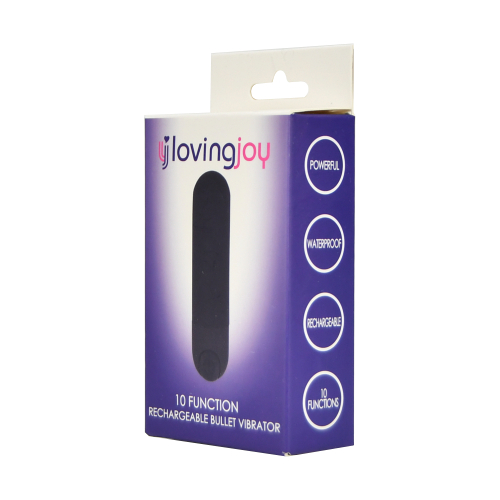 Loving Joy 10 Function Rechargeable Bullet Vibrator Black 3 Loving Joy 10 Function Rechargeable Bullet Vibrator Black - Image 3
