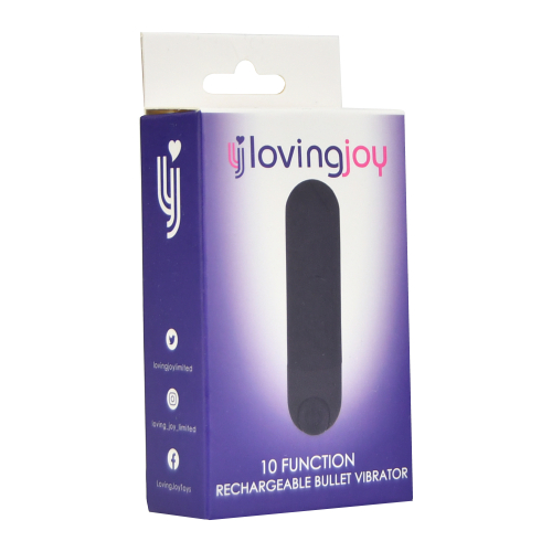 Loving Joy 10 Function Rechargeable Bullet Vibrator Black 4 Loving Joy 10 Function Rechargeable Bullet Vibrator Black - Image 4