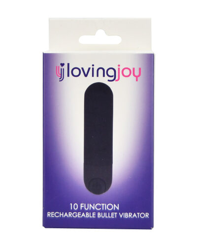 N11766 loving joy 10 function rechargeable bullet vibrator black PKG 2