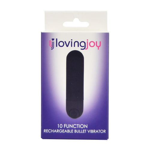 Loving Joy 10 Function Rechargeable Bullet Vibrator Black 2 Loving Joy 10 Function Rechargeable Bullet Vibrator Black - Image 2