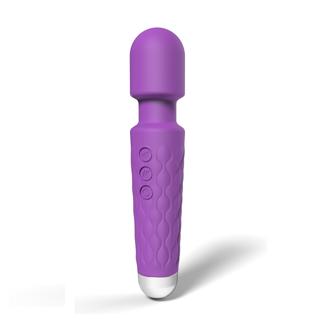 Loving Joy 20 Function Wand Vibrator Purple 2 Loving Joy 20 Function Wand Vibrator Purple - Image 2