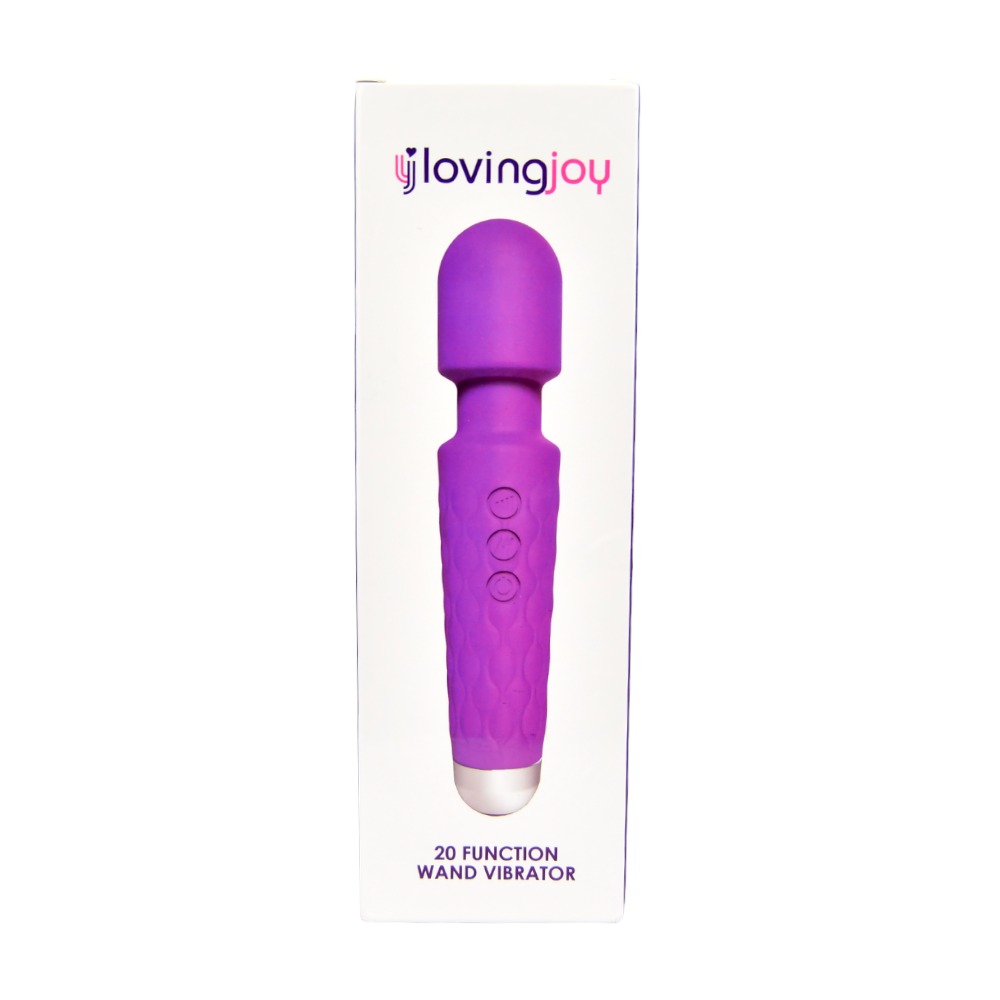 Loving Joy 20 Function Wand Vibrator Purple 4 Loving Joy 20 Function Wand Vibrator Purple - Image 4