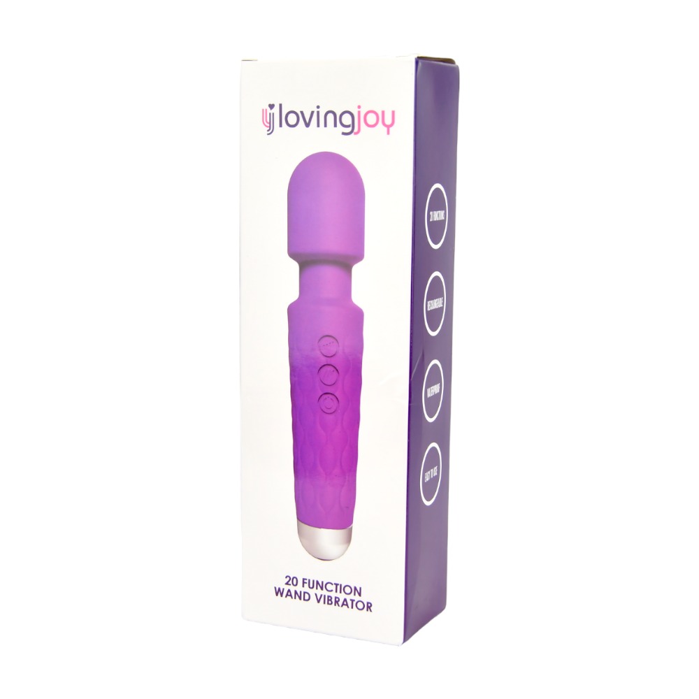 Loving Joy 20 Function Wand Vibrator Purple 6 Loving Joy 20 Function Wand Vibrator Purple - Image 6