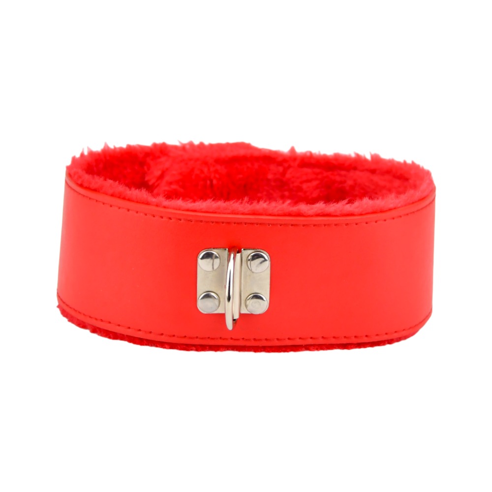 Bound to Please Furry Collar with Leash Red 4 Bound to Please Furry Collar with Leash Red - Image 4