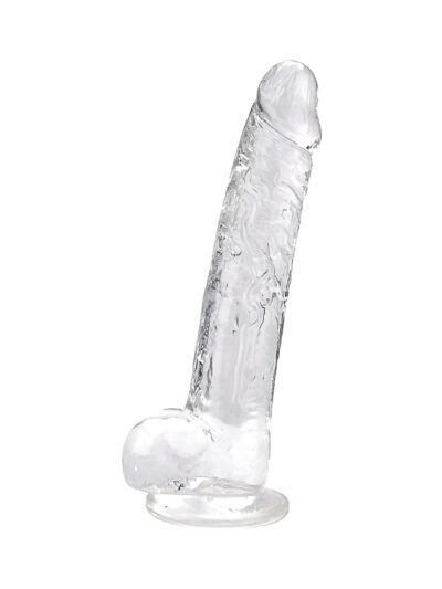 Loving Joy 9 Inch Dildo with Balls Clear