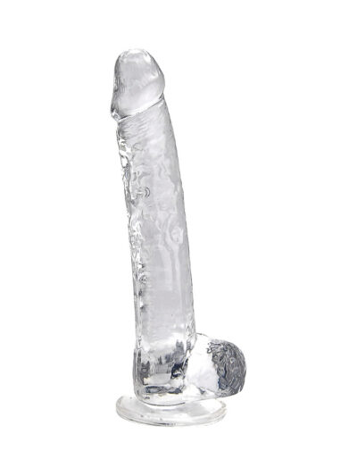 Loving Joy 11 Inch Dildo with Balls Clear