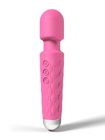 N12264 loving joy 20 function wand vibrator pink 3 4