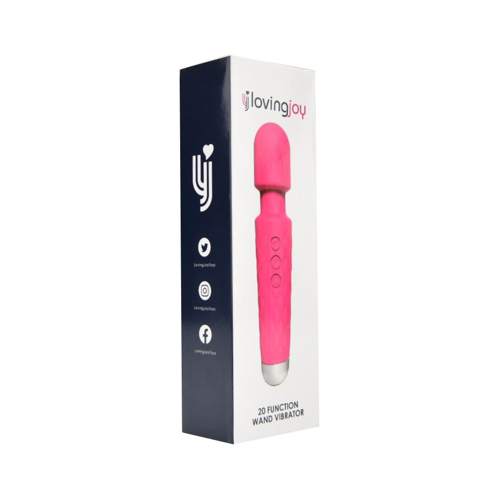 Loving Joy 20 Function Wand Vibrator Pink 6 Loving Joy 20 Function Wand Vibrator Pink - Image 6