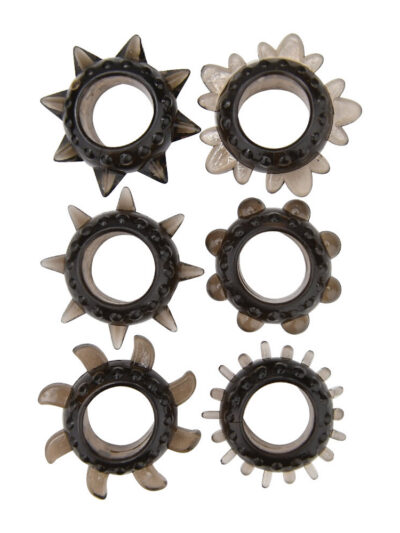 Loving Joy Textured Cock Ring Set (6 Pack)