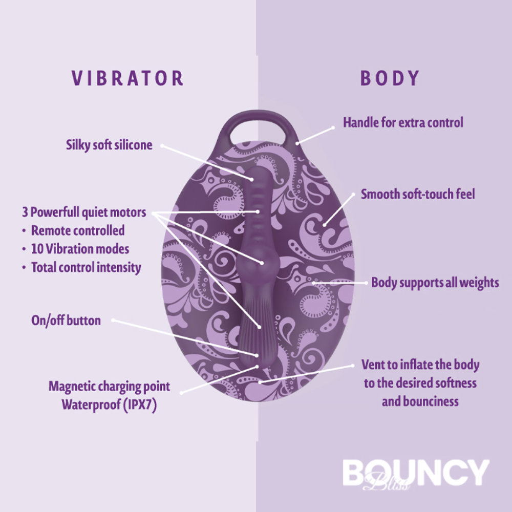 Bouncy Bliss Classic Sit-On Vibrator with Rechargeable Remote Control 6 Bouncy Bliss Classic Sit-On Vibrator with Rechargeable Remote Control - Image 6