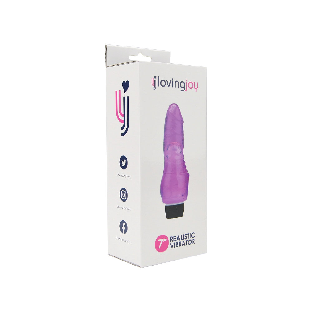 Loving Joy 7 inch Realistic Vibrator Purple 7 Loving Joy 7 inch Realistic Vibrator Purple - Image 7