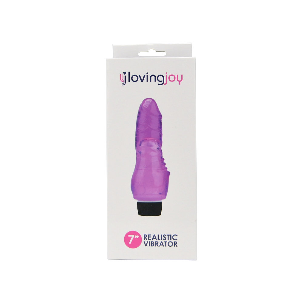 Loving Joy 7 inch Realistic Vibrator Purple 6 Loving Joy 7 inch Realistic Vibrator Purple - Image 6