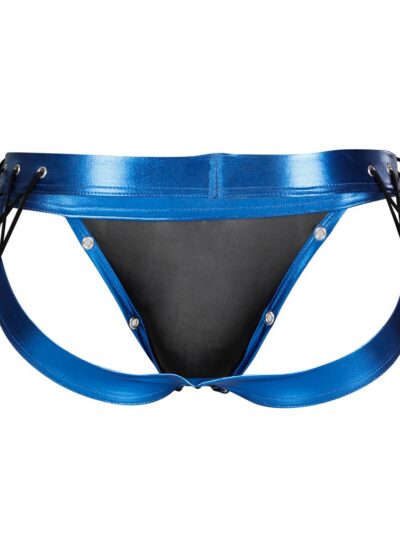 N12719 c4m desire jockstrap blue leatherette 2 3