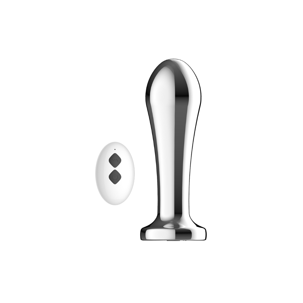 Toosh Remote Controlled Metal Vibrating Anal Plug 1 Toosh Remote Controlled Metal Vibrating Anal Plug