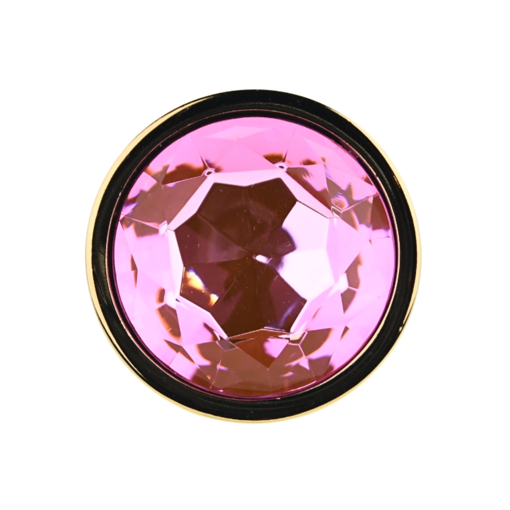 Toosh Gold Metal Butt Plug Large Pink Stone 4 Toosh Gold Metal Butt Plug Large Pink Stone - Image 4