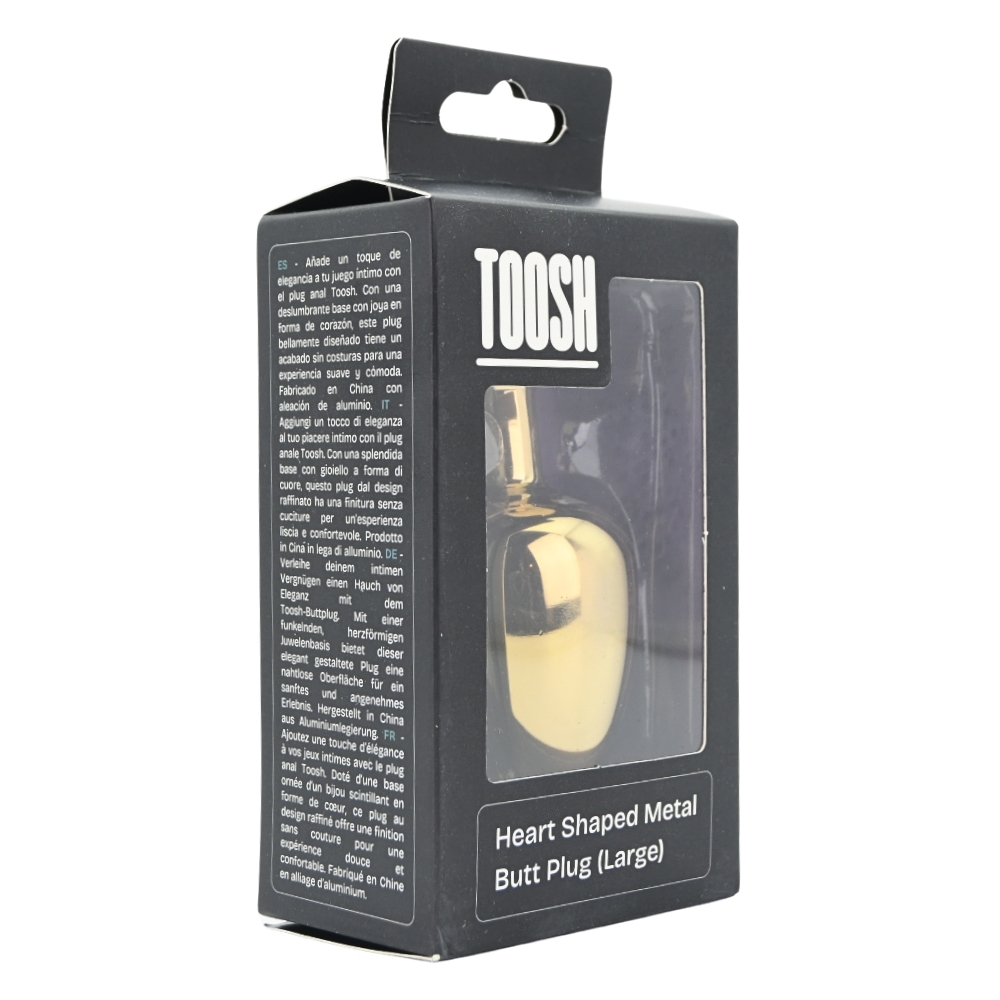 Toosh Heart Shaped Gold Butt Plug with Red Stone Large 7 Toosh Heart Shaped Gold Butt Plug with Red Stone Large - Image 7