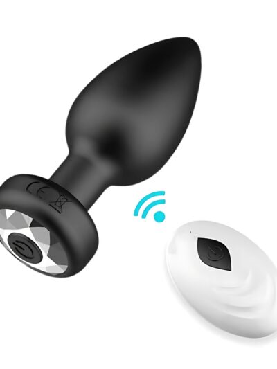N12941 toosh remote controlled silicone vibrating butt plug 2 4