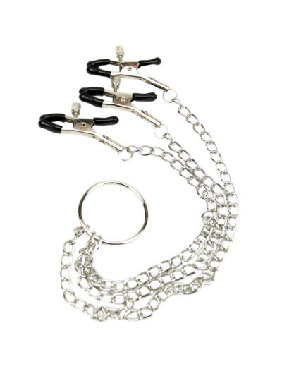 N9378 bound to please nipple and clit clamp 2