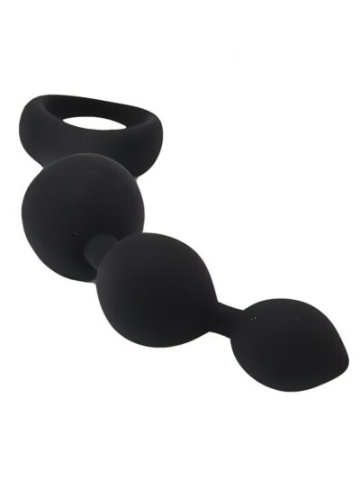 Loving Joy Triple Ripple Anal Beads-Black