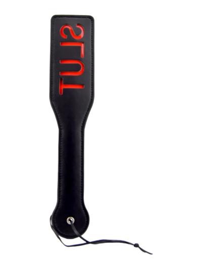 Bound to Please SLUT Spanking Paddle Black