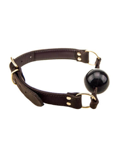 BOUND Nubuck Leather Solid Ball Gag, nubuck leather strap and solid ball