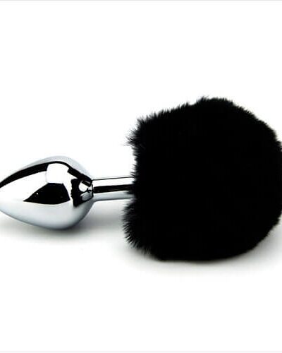 Furry Fantasy Black Bunny Tail Butt Plug