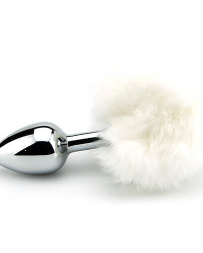Furry Fantasy White Bunny Tail Butt Plug