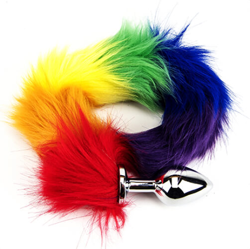 Furry Fantasy Rainbow Tail Butt Plug 3 Furry Fantasy Rainbow Tail Butt Plug - Image 3