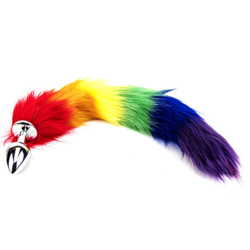 Furry Fantasy Rainbow Tail Butt Plug 5 Furry Fantasy Rainbow Tail Butt Plug - Image 5