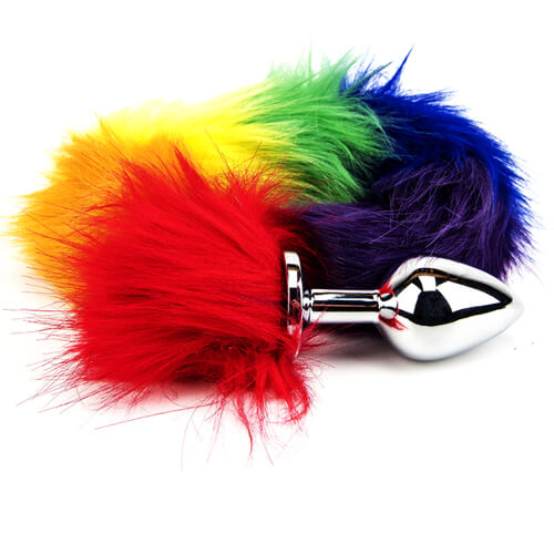 Furry Fantasy Rainbow Tail Butt Plug 2 Furry Fantasy Rainbow Tail Butt Plug - Image 2