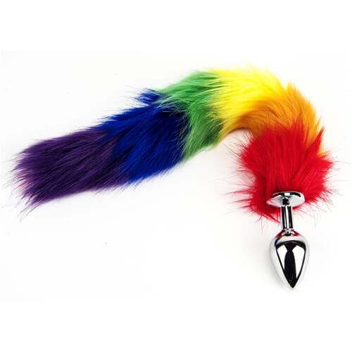 Furry Fantasy Rainbow Tail Butt Plug 4 Furry Fantasy Rainbow Tail Butt Plug - Image 4