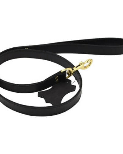 Bound Noir Nubuck Leather Leash