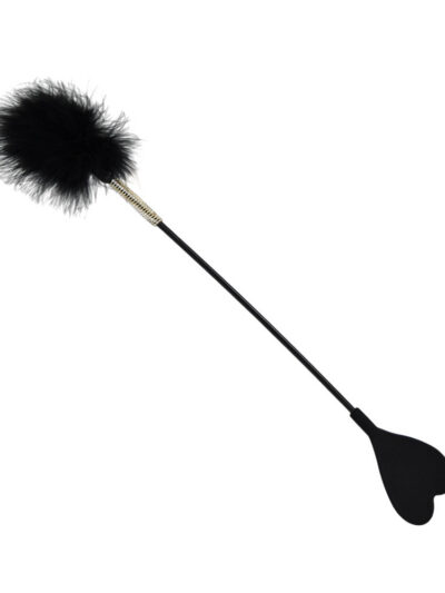 Bound to Please Silicone Heart Shaped Crop with Feather Tickler