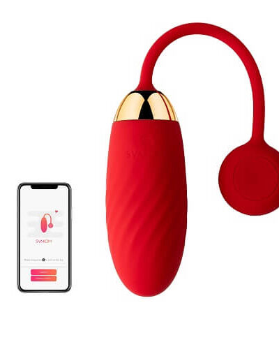Svakom Ella APP Controlled Silicone Vibrating Egg  Red