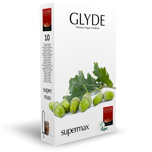 Glyde Ultra Super Max Vegan Condoms 10 Pack 1 Glyde Ultra Super Max Vegan Condoms 10 Pack