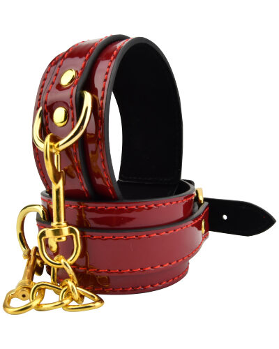 Bound to Please Red Ankle Cuffs