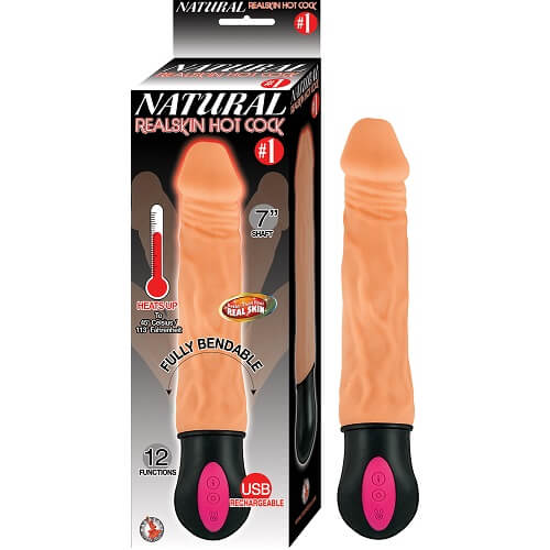 Realistic Warming 7 inch Vibrating Dildo Vanilla 1 Realistic Warming 7 inch Vibrating Dildo Vanilla