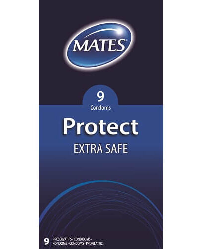 Mates Protect Extra Safe Condoms 9 Pack