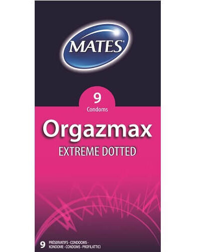 Mates Orgazmax Extreme Dotted Condoms 9 Pack