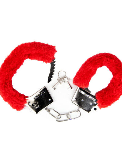 Loving Joy Furry Handcuffs Red