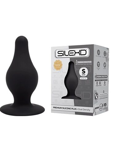 n11843 silexd dual density tapered silicone butt plug small 2 2