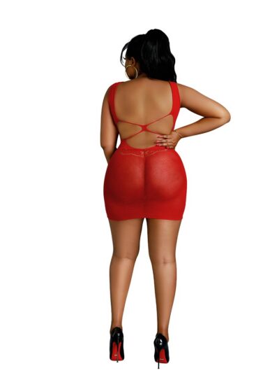 n12134 moonlight red open back minidress plus size 2 2
