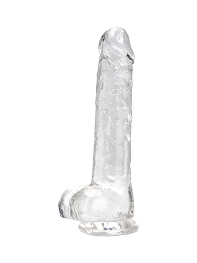 Loving Joy 8 Inch Dildo with Balls Clear