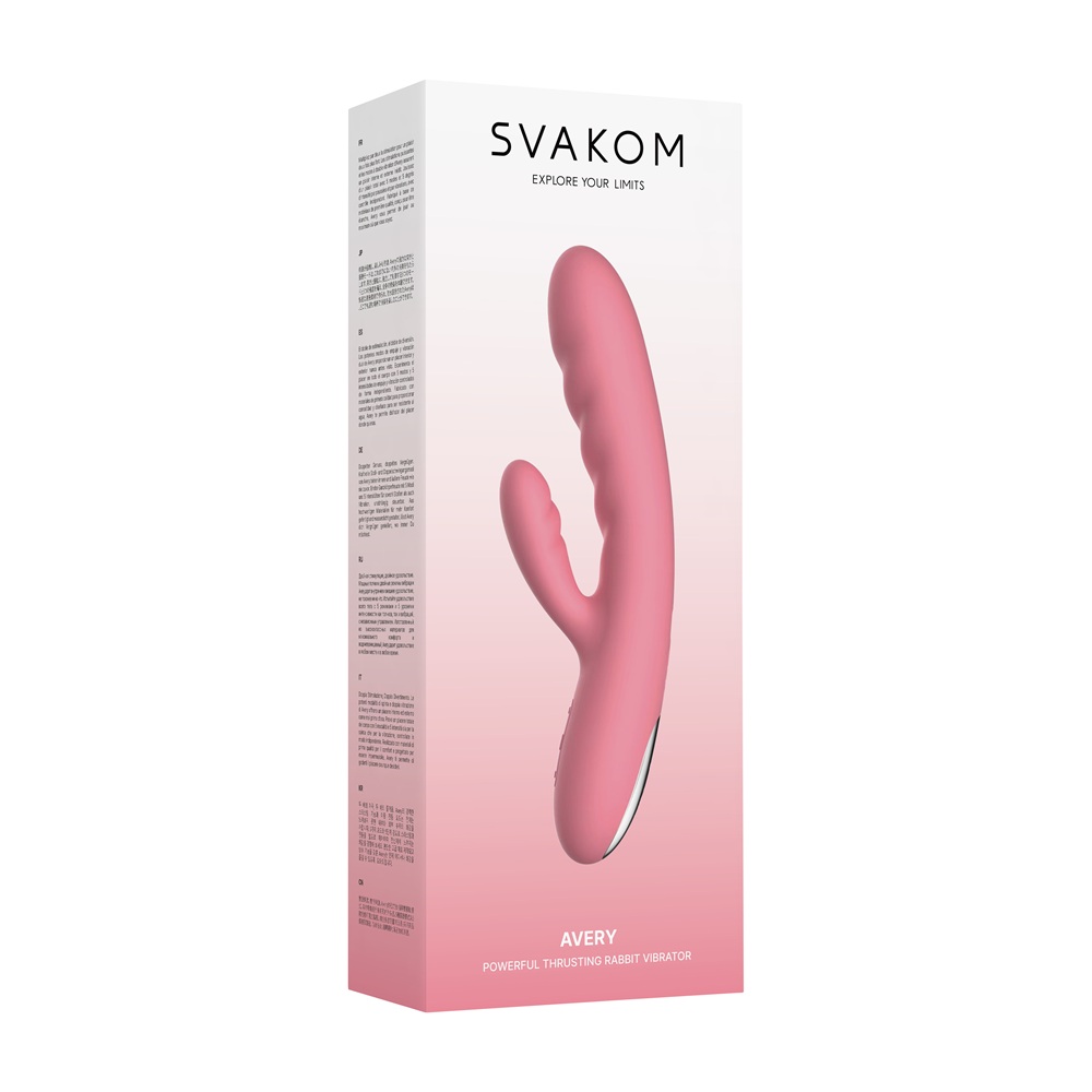 Svakom Avery Thrusting Vibrator with Clitoral Stimulator Pink 10 Svakom Avery Thrusting Vibrator with Clitoral Stimulator Pink - Image 10