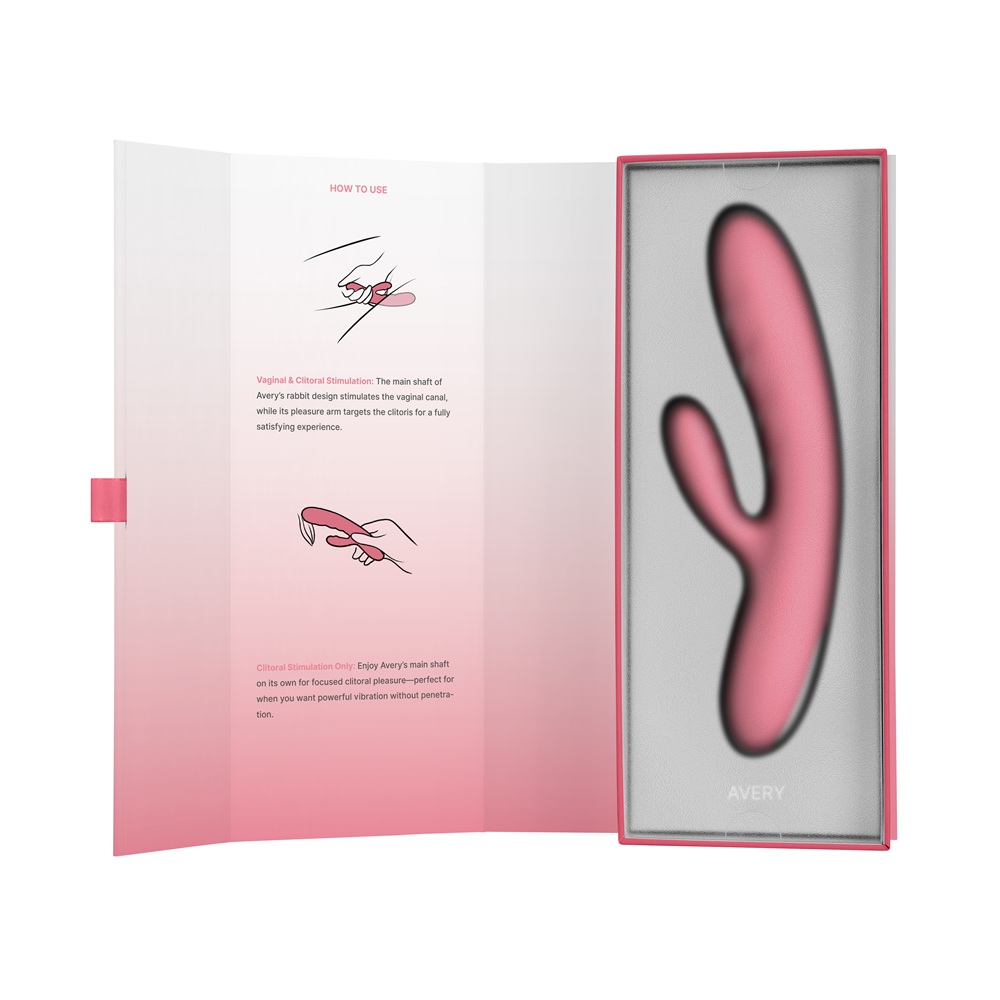 Svakom Avery Thrusting Vibrator with Clitoral Stimulator Pink 12 Svakom Avery Thrusting Vibrator with Clitoral Stimulator Pink - Image 12