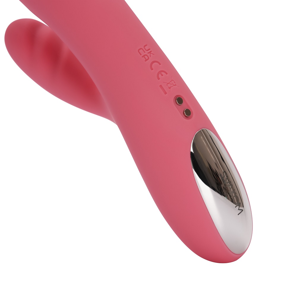 Svakom Avery Thrusting Vibrator with Clitoral Stimulator Pink 6 Svakom Avery Thrusting Vibrator with Clitoral Stimulator Pink - Image 6